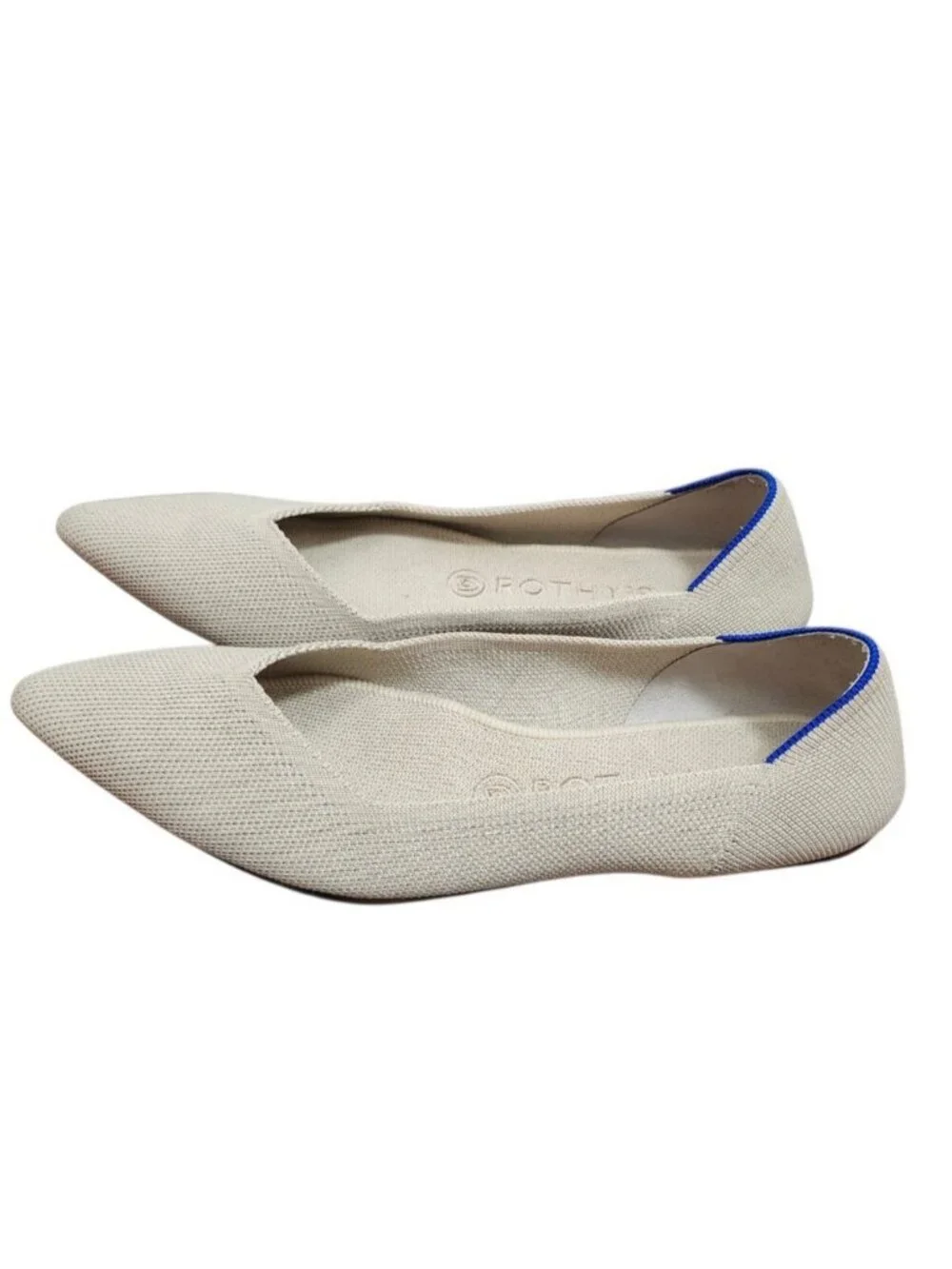 Rothy’s The Point Beige Knit Ballet Flats Women’s US 9 EU 40 Washable Shoes